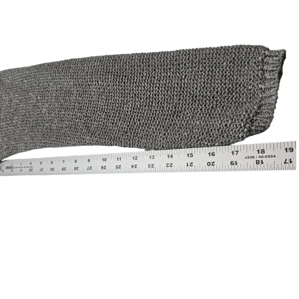 CHICOS Womens Knit Open CARDIGAN Long Sleeve Gray Size‎ 2 (L/12)